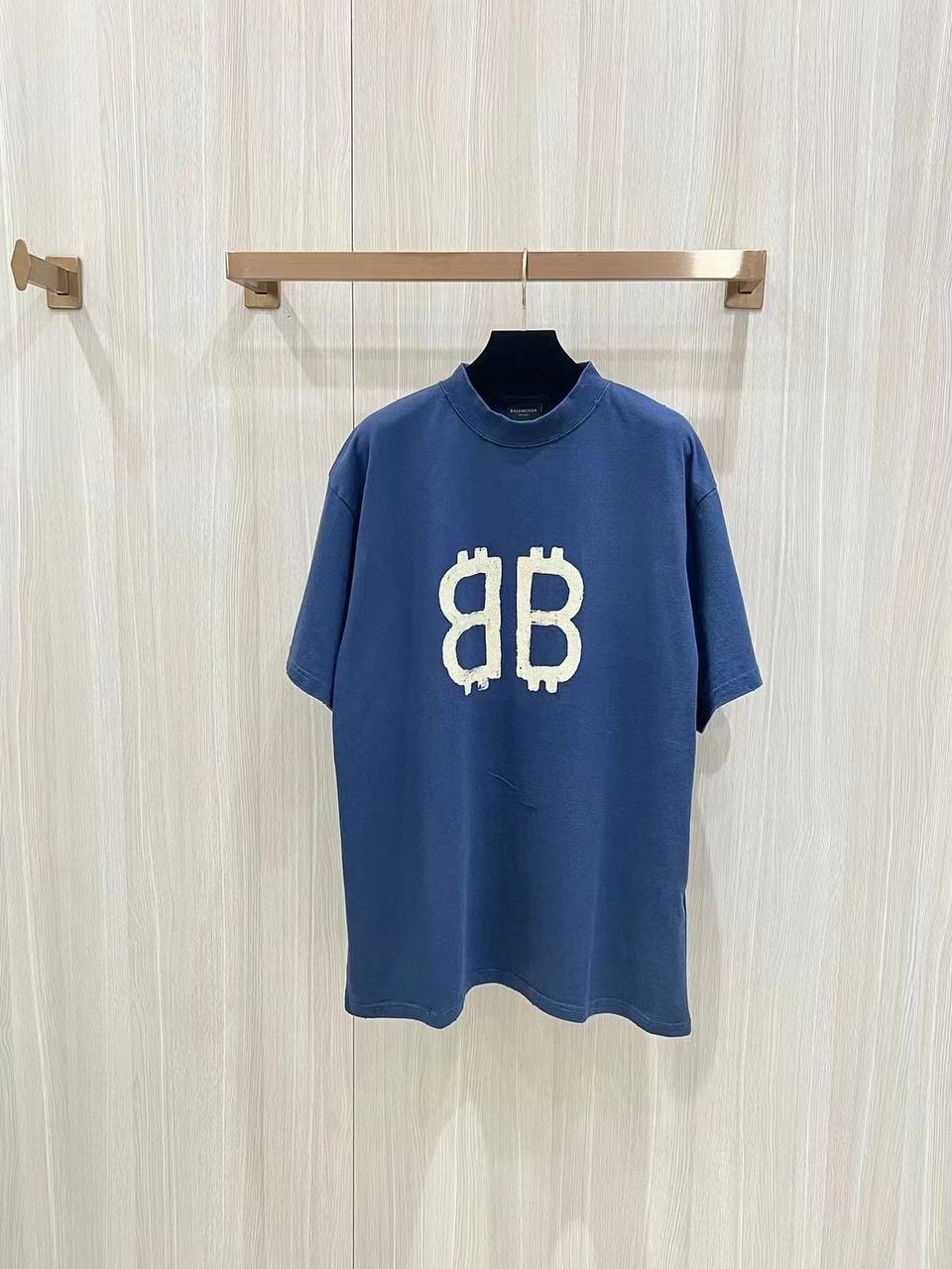 MEN'S CRYPTO T-SHIRT OVERSIZED IN BLUE