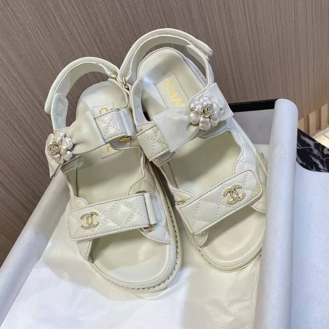 Chanel Dad Caviar Sandals